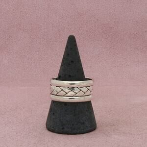 ⚡clearance⚡ mexico sterling silver mens vintage woven band ring size 10.5